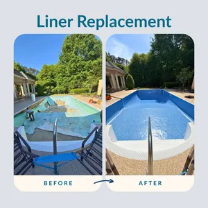 Before After Pool Liner Replacement Ball Ground And