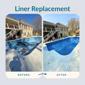 Before After Pool Liner Replacement Ball Ground Repair