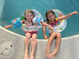 Children Swim Rings Pool Ball Ground