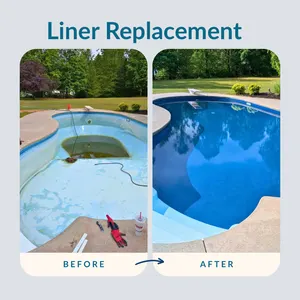 Drained Pool Liner Repair Comparison Ball Ground