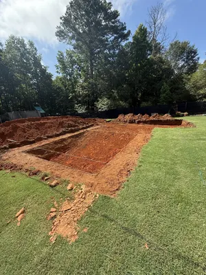 Excavated Red Clay Pool Site Ball Ground