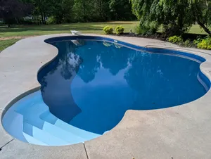 Freeform Pool Diving Board Entry Steps