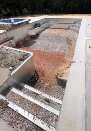Pool Installation Steel Wall Frame Ball Ground