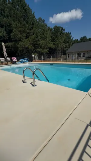 Pool Ladder Concrete Patio Ball Ground