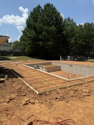 Rebar Patio Foundation New Pool Installation Ball Ground