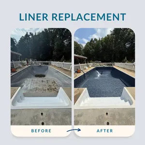 Worn Liner Versus New Dark Blue Liner Ball Ground