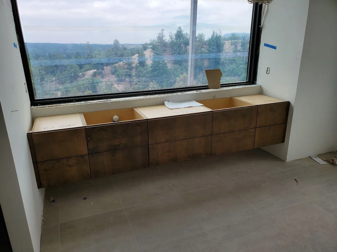 Floating Cabinet Installation Remodeling project in Oklahoma City, OK