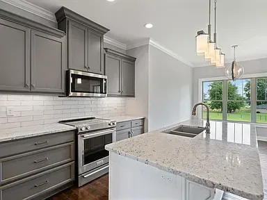 Kitchen Remodel Gray Cabinets Granite 2 project in Oklahoma City, OK