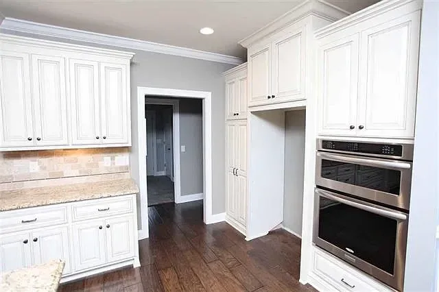 Kitchen Remodel White Cabinets Double Oven project in Oklahoma City, OK