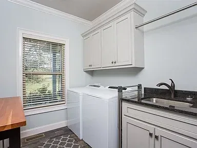 Laundry Room Remodel Cabinets Sink project in Oklahoma City, OK