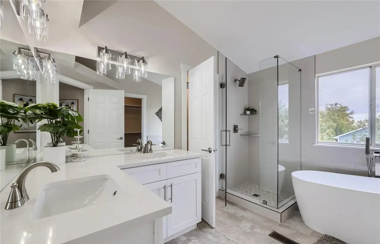 Master Bathroom Remodel Glass Shower project in Oklahoma City, OK