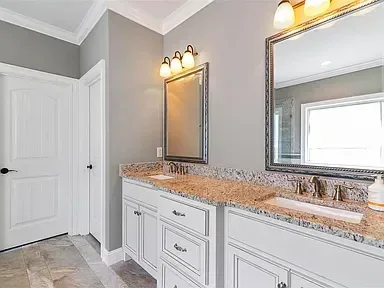 Remodeled Double Vanity Bathroom project in Oklahoma City, OK
