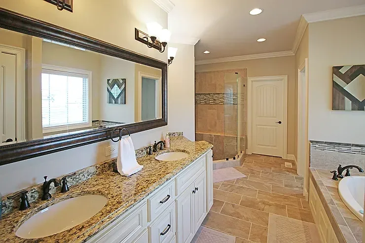 Remodeled Master Bathroom Granite Vanity project in Oklahoma City, OK