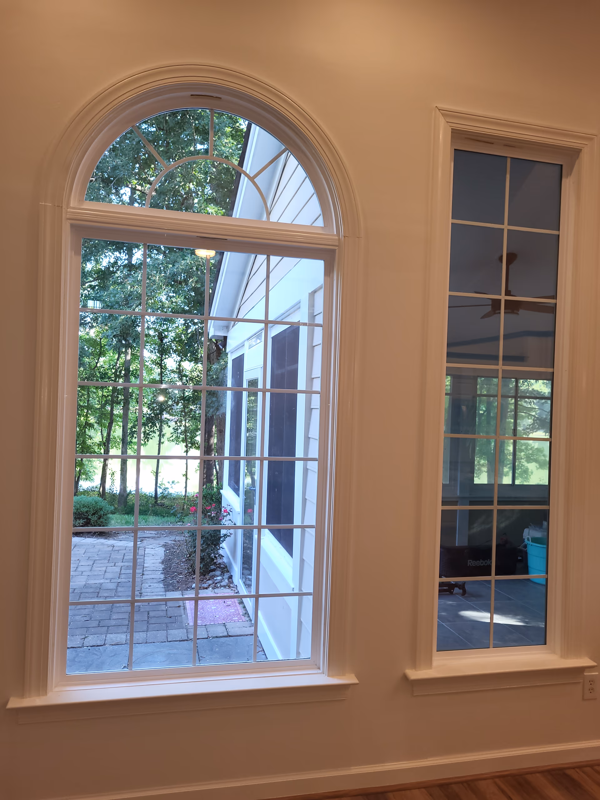 Arched Palladian Grille Window Interior View