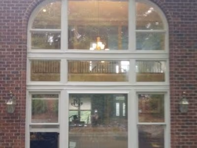 Arched Transom Window Entry Door Brick