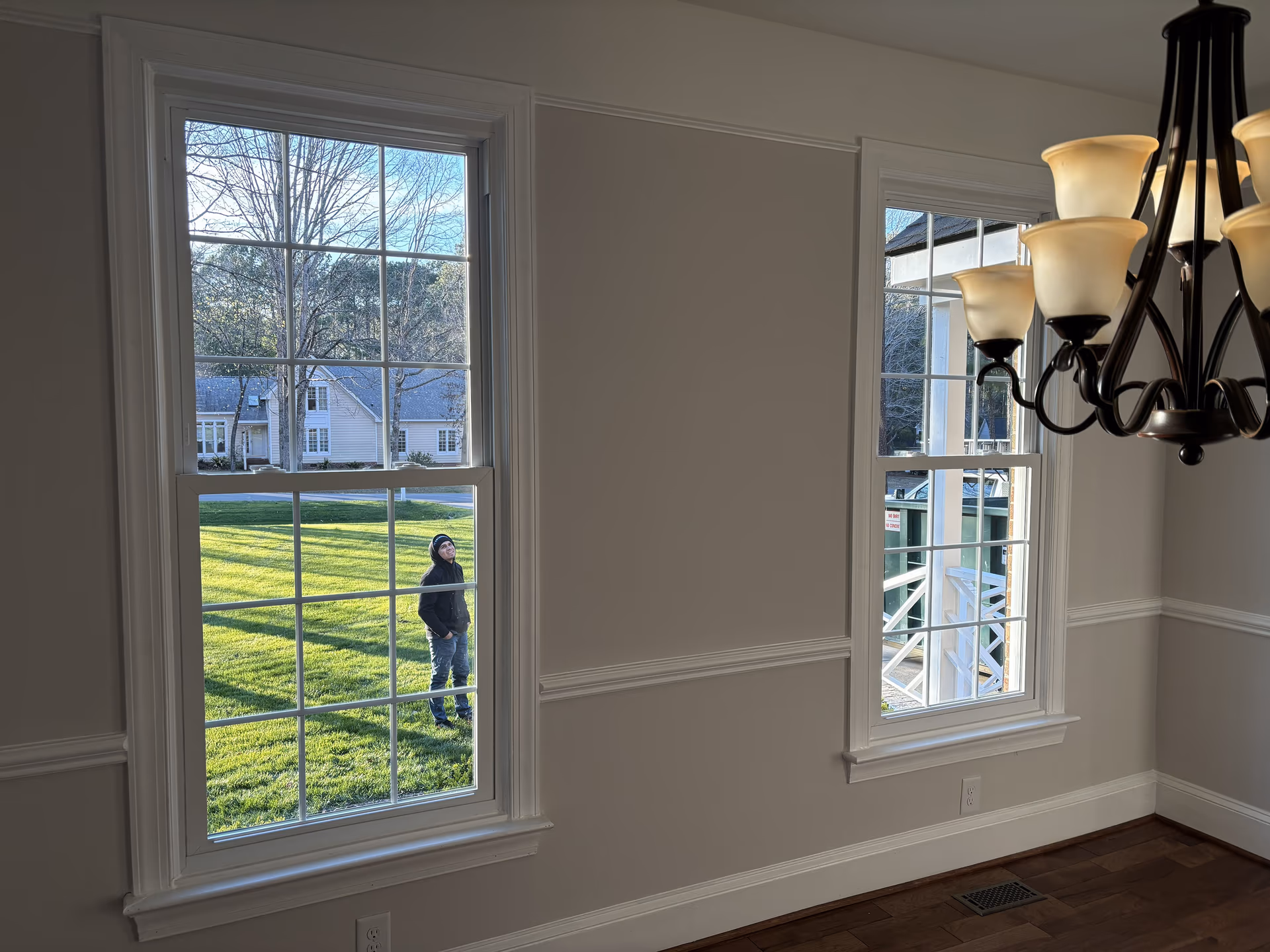 Dining Room Double Hung Pair Grilles Chandelier