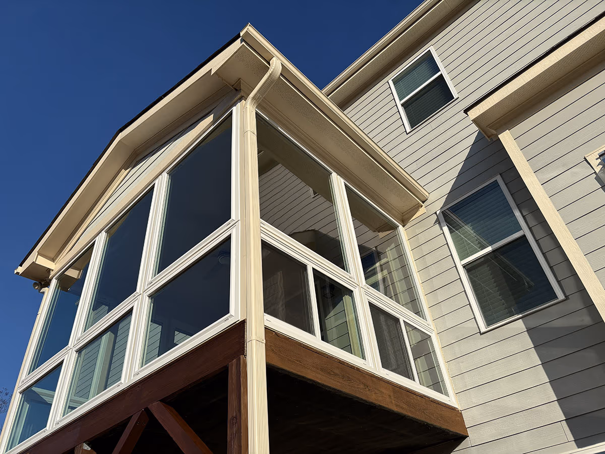 Enclosed Sunroom Corner Windows Exterior