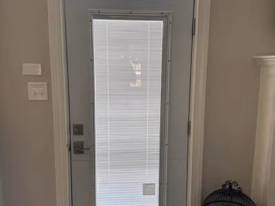 Full Lite Door Built In Blinds Gray Interior