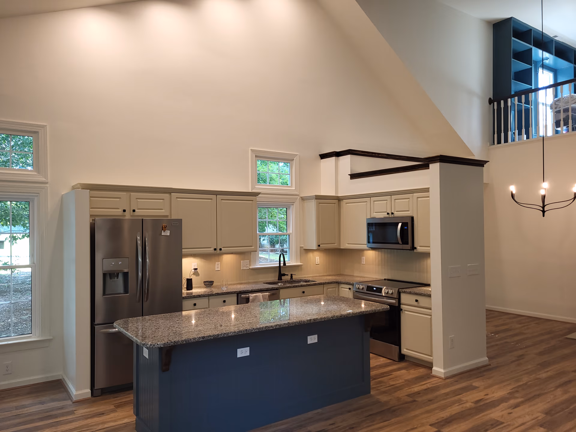 Kitchen Double Hung Window Vaulted Ceiling