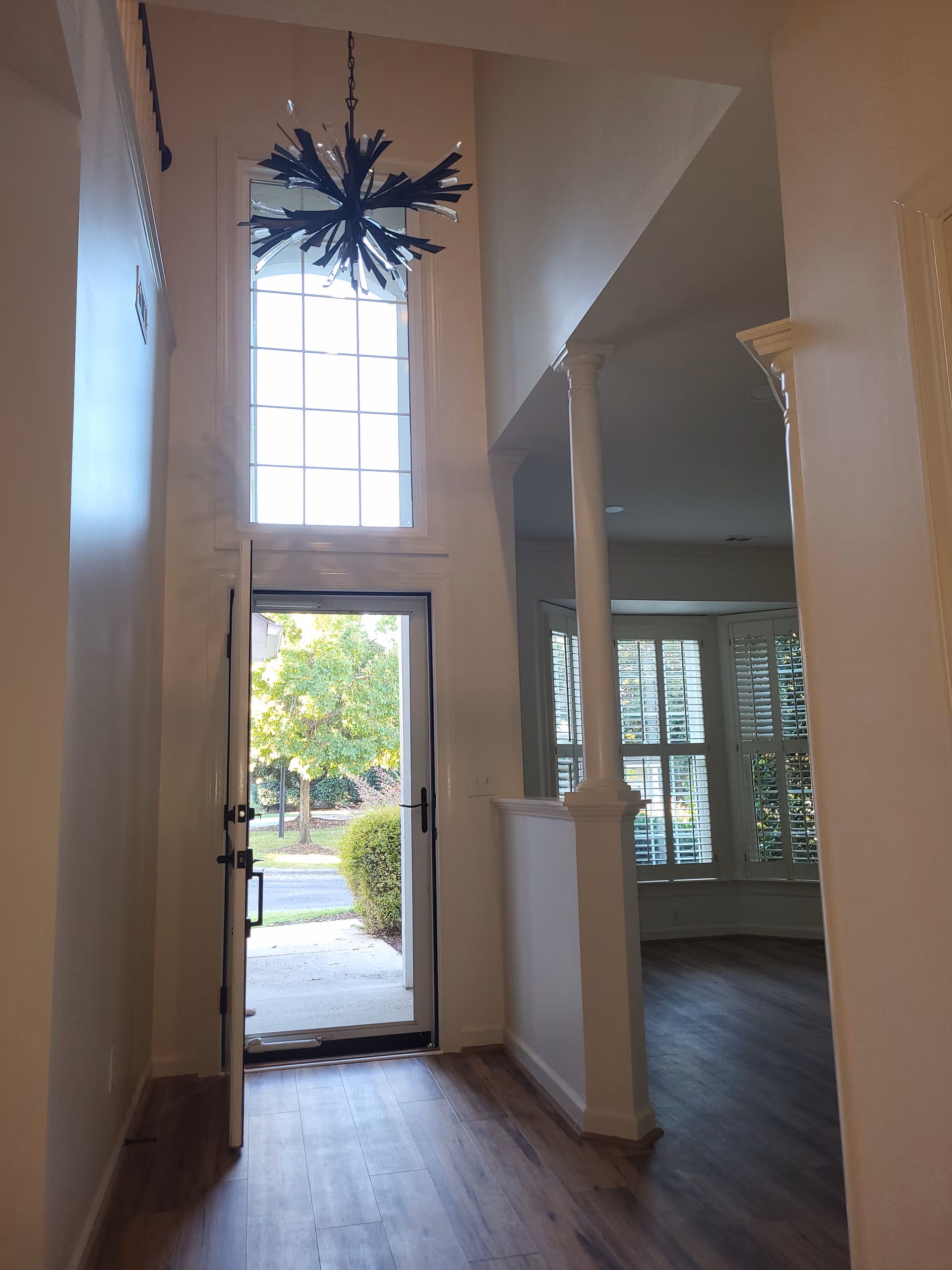 Two Story Foyer Storm Door Transom Grille