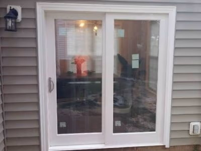 White Sliding Glass Door Exterior Replacement